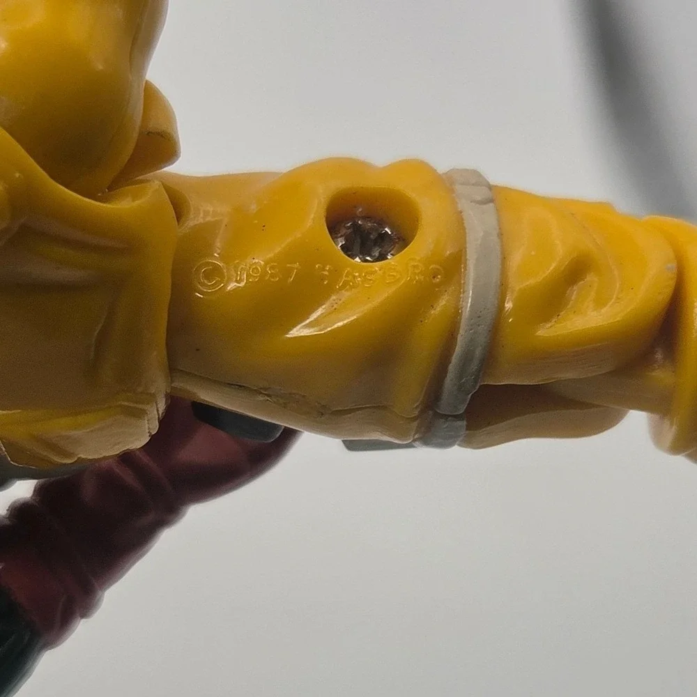 Hasbro G.I. Joe Action Figure 3.75in Yellow Fair Cond Backstop 1987 Vintage Toy